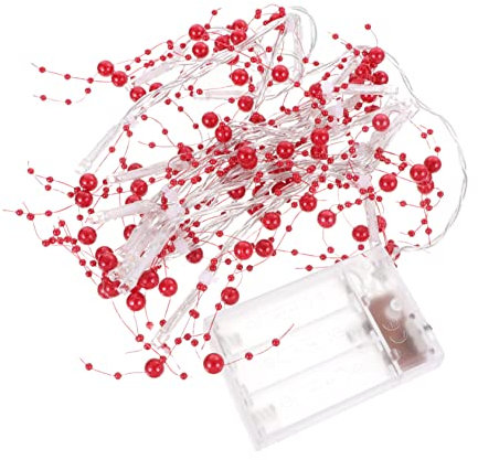 ORFOFE 1stück Led Lichterkette Pearl String Lights Für Weihnachten Hochzeiten Und Partys Mit Warmen Leds Batteriebetrieben Dekorative Lichter Für Innenräume Und Außenbereiche