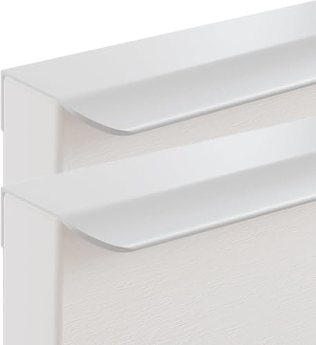 VDLLQYN, Tiradores Ocultos Tirador De Gabinete Armario Tiradores De Armario De Cocina Tiradores De Borde De Dedo Tiradores De Cajón Perillas Blanco Cálido 2 Piezas,Tiradores ocultos para puertas(Over