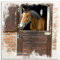 Wallario Wandbild aus Holz Pferd im Stall - 50 x 50 cm in Premium-Qualität: Brillante Farben