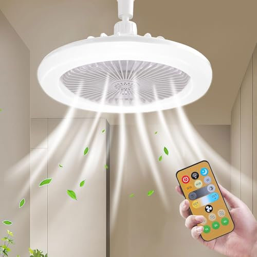 Shengruili Lámpara Ventilador,Ventilator lampe,Luces de Ventilador de Techoventilador de Techo con Luz y Control Remoto,Luz De Techo LED Con ventilador