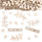 GoldRock Holz Jugendweihe Deko Konfetti Groß 1,5-6,9cm, Deko Jugendweihe Junge Mädchen,100 Stück Eukalyptus Streudeko Tischdeko Jugendweihe Geschenke,Konfirmation Jugendfeier Konfetti Tisch Dekoration