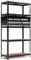 ALL Premium Schwerlastregal 180x90x40cm Schwarz – Bis 1250 kg belastbar, höhenverstellbar, Stecksystem, ideal für Lager, Garage