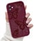 FUXICASE for iPhone 11 Case, Creative Butterfly Pattern Design for Girl Women, Soft Silicone Shockproof Anti-Scratch Protection Phone Cover for iPhone 11 (Burgundy Red Butterfly)
