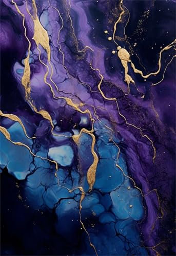 Klassische Puzzles, Puzzle für Erwachsene 1000 Teile, Blue Purple Fluid Liquid Farbenfrohes Puzzle für Erwachsene und Kinder 75 x 50 cm Puzzlespiele Geschenke für Frauen, Geschenke für Männer