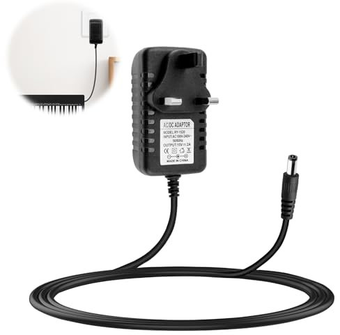 15V 2A Power Supply Adapter, AC 100-240V 50/60Hz to DC Converter with 5.5mm x 2.1mm Jack for LED Strip Lights Wireless Router Speakers CCTV Monitor Electronic Keyboard Game Console