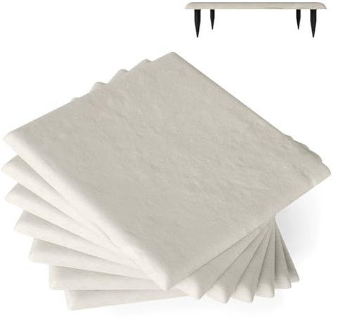 LIFEZEAL 39,5 x 39,5 cm, gradini con picchetti di fissaggio a terra, pietre decorative per passerelle da giardino e passeggiate esterne, pavimentazione resistente a tutte le condizioni atmosferiche