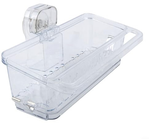 UTTASU Platzsparender Abtropfkorb für Küchenspüle, hält eine saubere und trockene Umgebung (transparent)