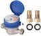 Wasserzähler mit Montageset für Zapfhahn 1/2 Zoll, Plattform Wasserzähler Garten, Gartenwasserzähler mit Schutzabdeckung, Single-Jet Water Meter