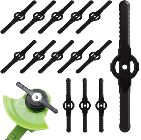 60 Cuchillas de Repuesto para Cortabordes, Cuchillas de Plástico PP de 5mm Compatibles con varios Cortabordes Inalámbricos y Accesorios Herramientas para el Jardín y el Césped
