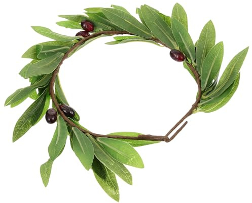 Lurrose Couronne de Laurier Accessoire Cheveux Confortable et Stylé en Tissu Vert Feuilles D'olivier pour Carnaval et Cosplay, pour Femmes et Garçon et Filles