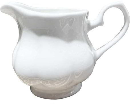 Classic British Coffee Pot, Bone China Coffee Cup with Saucer, Suger Bowl Milk Jug, Perfect Tea Pot for Afternoon Tea, Nice Gift for Family and Friend (Classic Milk Jug)