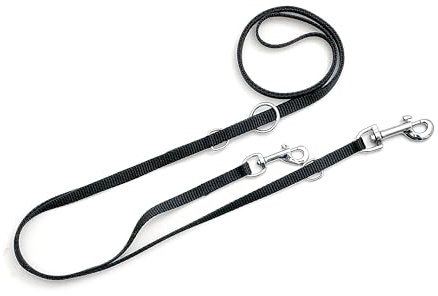 Karlie Art Sportiv Basic Führleine, Hundeleinen, Nylon, Schwarz, 200x1 cm
