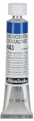 Schmincke Designers Gouache Ultramarinblau hell, 20 ml-Tube, 25 443 007