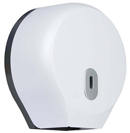 Mini Jumbo Toilet Roll Dispenser - Tissue Paper Dispensers - Pearlescent White