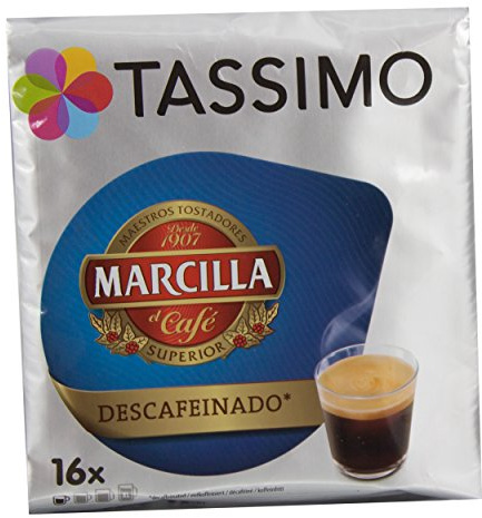 Tassimo T Discs Marcilla Decaf Decaffeinated Espresso Coffee (1 Pack, 16 Discs/Servings)