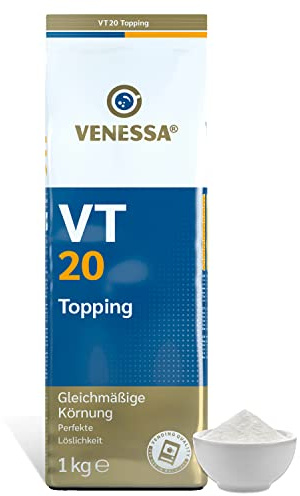 Venessa VT 20 Milchpulver 1kg Topping für Vending und Kaffee-Vollautomaten, 20% Magermilchanteil, hochwertiges Kaffee Topping zur Verfeinerung von Kaffee & Cappuccino