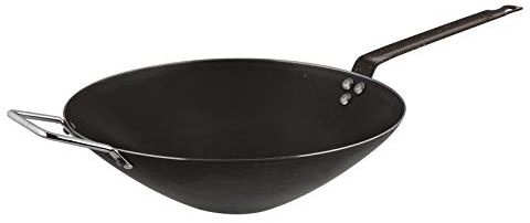 PADERNO Wok Sartén 40 cm pentolame Magnetic GU § Hierro Negro