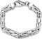 Silberketten Store Königsarmband 925 Silber Herren 10 mm Stärke I Männer Silberarmband mit Karabiner Verschluss I Armkette Herren vierkant hochglanz