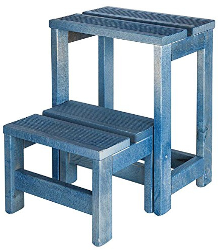 Scala/sgabello a 2 gradini blu