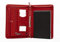 Noda Pu Leder Business Padfolio Präsentation Meeting Konferenz A4 Ordner 2 Ringe Mappe Portfolio (rot)
