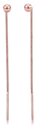 Elli Ohrringe Damen Ohrhänger Kugel Minimal Durchziehen in 925 Sterling Silber