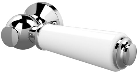 nuie White Ceramic Traditional Cistern Flush Lever - E370