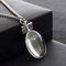 LnLyin Glass Bottle Necklace Natural Dandelion Seed in Glass Necklace Make A Wish Silver Plated Jewelry (C)