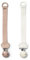 Elodie Details Schnullerclip – Nachhaltige Schnullerkette mit Holzclip – BPA-freier Schnullerhalter aus recyceltem Polyester – Schnullerband für Jungen & Mädchen – 2er Pack – Rosa/Weiß