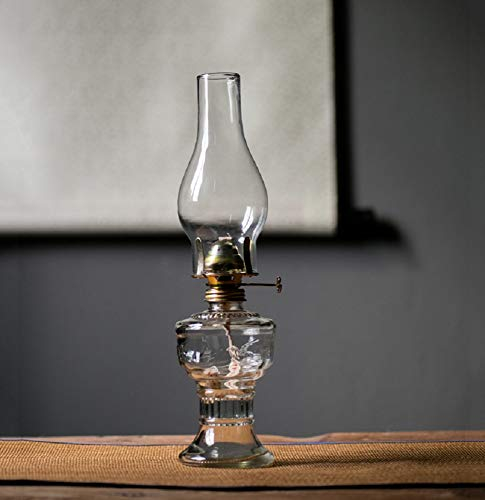 Lampe a petrole ancienne, lampe tempete Nostalgie Rétro, verre lampe petrole de Secours pour Décoration D'éclairage à la Maison (32 CM)