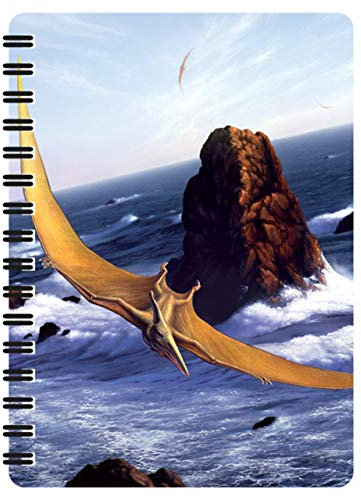 3D LiveLife Jotter - Pterodactyl von Deluxebase. Linsenförmigeses 3D Jurassic A6 Spiral-Notizbuch. Liniertes Notizbuch mit Kunstwerken, die vom bekannten Künstler Jerry LoFaro lizenziert wurden