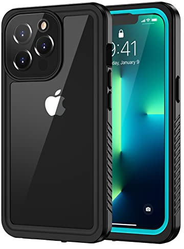 Lanhiem for iPhone 13 Pro Case , IP68 Waterproof Dustproof Shockproof 13 Pro Cases with Built-in Screen Protector, Full Body Protective Front and Back Cover for iPhone 13 Pro - 6.1 inch (Blue)