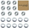 M8 Nuts & Washers Set - 10 Steel Nuts & 10 Form A Flat Washers