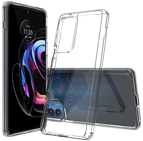 CoverKingz Handyhülle für Motorola Edge 20 Pro - Stoßfeste Handy Hülle mit Kameraschutz - Slim Hybrid Case Transparent Clear Cover