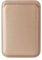 Mag-Safe Wallet/Card Holder in Vegan Leather- Compatible With iPhone 12 Mini/Pro/Max - RFID Card Holder With Mag-Safe Magnets (Gold)