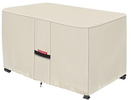 Porch Shield Housse de protection étanche pour brasero de terrasse - 600D rectangulaire d'extérieur - 132,1 x 86,4 cm - Beige