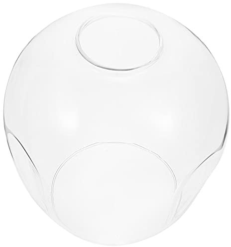 Mobestech Lampenglas Ersatzglas Lampenschirm Transparente Lampenabdeckung Trommellampe Ersatz Für Tisch Stehlampen Kronleuchter Pendelleuchte (Transparent Mittleres Loch 5Cm) Ersatzglas Für Stehlampen