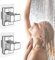 HAOMEEDUO 2 Stk Brausehalter ohne Bohren Duschbrause Halter 90°Verstellbar Duschkopfhalterung Universal Wandhalterung Duschkopf Silber Handbrause Halterung ABS Duschhalterung für Duschkopf Hotelbad