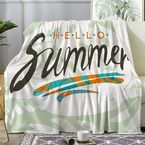 loyaltyer Kuscheldecke GrüNe BläTter Gewichtsdecke Flauschig Weich und Warme Flanell Decke in Microfaser TV-Decken Sofadecke Wohndecke Picknickdecke, Langlebig Kinder Erwachsener Decke (130X150 cm)