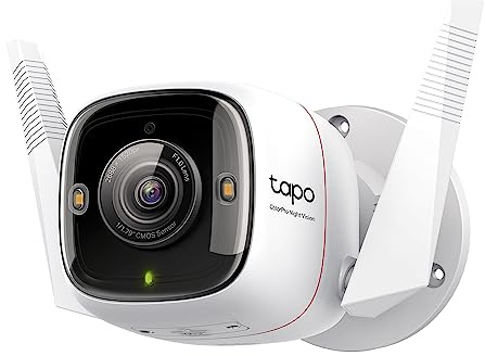 Tapo 2K 4MP QHD Security Camera Outdoor Wired, ColorPro Night Vision, Full-Color w/HDR, Person/Animal/Vehicle Detection, IP66 Weatherproof, Works with Alexa & Google Home C325WB