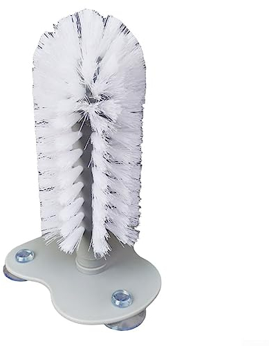 DAZZLEEX Brosse à ventouse, forte aspiration, brosse de nettoyage paresseuse pour tasse, verre, bar, cuisine, tasses, brosses de nettoyage, transparent