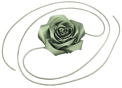 Retro Rose Flower Choker Necklace Elegant Floral Velvet Choker Adjustable 3D Rose Bracelet Wrist Corsage Chic Lace-up Waist Body Chain Fabric Neck Chain for Women Girls Cosplay Bride Wedding Party