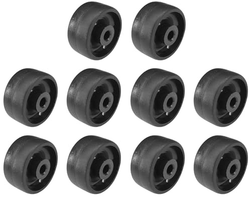 cyclingcolors 10x Kunststoff-Rollen 25mm Schwarz Laufrolle Führungsrolle Möbel Bett Schiebetür Tür Schublade Schrank