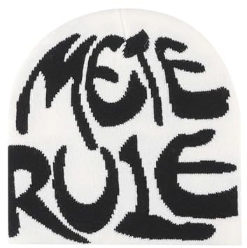 Y2K Mütze Beanie Herren Damen Teenager Cap Winter Knit Skater MEA Culpa Printed Hip Hop Mütze Strickmützen Baumwolle Streetwear Harajuku Fashion