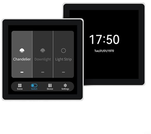 Smart Scene Wandschalter, Zigbee Smart Schalter, für Lichtschalter, Thermostate und Zigbee Smart Devices, für Tuya App, Smart Display Wand