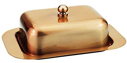 GaRcan Recipiente para Guardar Mantequilla de Acero Inoxidable: Plato Elegante y Funcional para almacenar Mantequilla Fresca y Queso