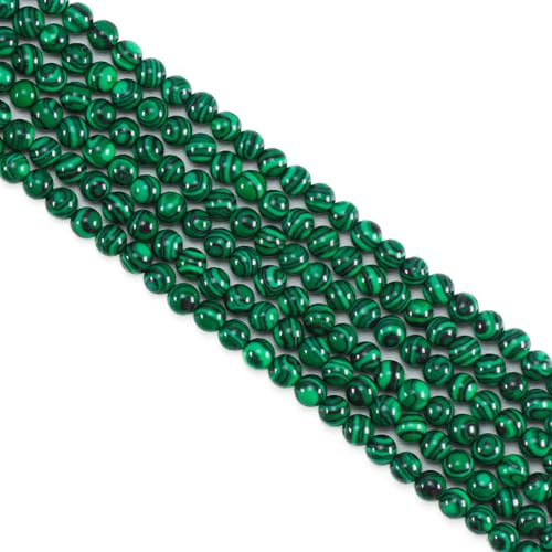 Malachite Crystal Beads, 4mm Round, 85pcs for Jewellery Making