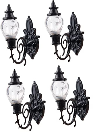 WOONEKY 4stücke Mini-wandlampen Puppenhaus Miniatur-lichtdecor Geeignet Für Mini-garten Und Sandtisch-layout-dekoration Und Praktisch