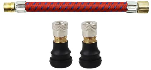 Hsthe Sea 2Pcs Electric Scooter Vacuum Valve, Tubeless Tyre Vacuum Valve with Extension Tube, for Xiaoml M365 Pro Pro2/1S/Essential, Ninebot Max G30