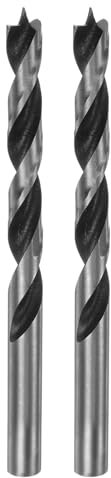 sourcing map 2pcs Brad Point Drill Bits 8mm(20/64) Dia Straight Round Shank Drill Metric Brad Point 3.1 Drilling Depth Spiral Twist Drill Bits for Carpenter Woodworking Plastic Rubber