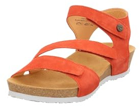 Think! Damen DUMIA chromfrei gegerbte nachhaltige Sandale, SCARLET 5120